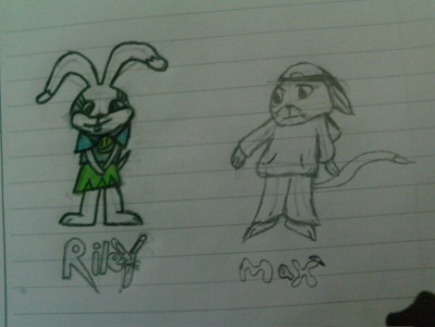 My cartoon characters (Riley and Max)
